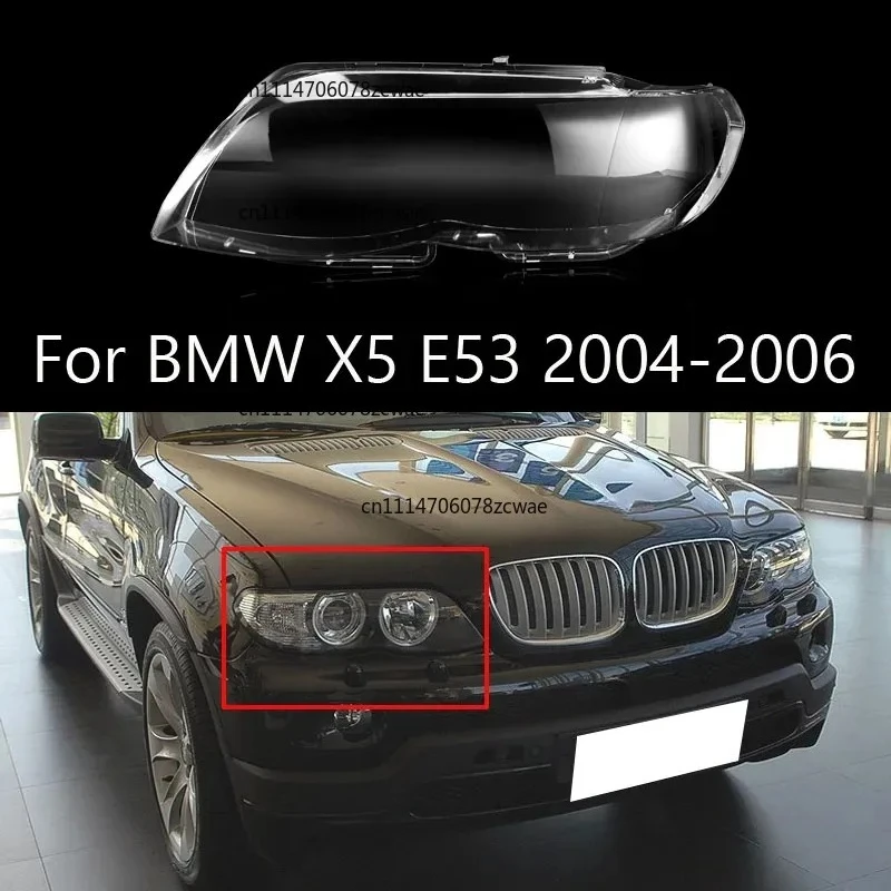 ZOCI-For BMW X5 E53 2004-2006 Car Styling Headlight Glass Headlight Lens Shell Cover Replacement