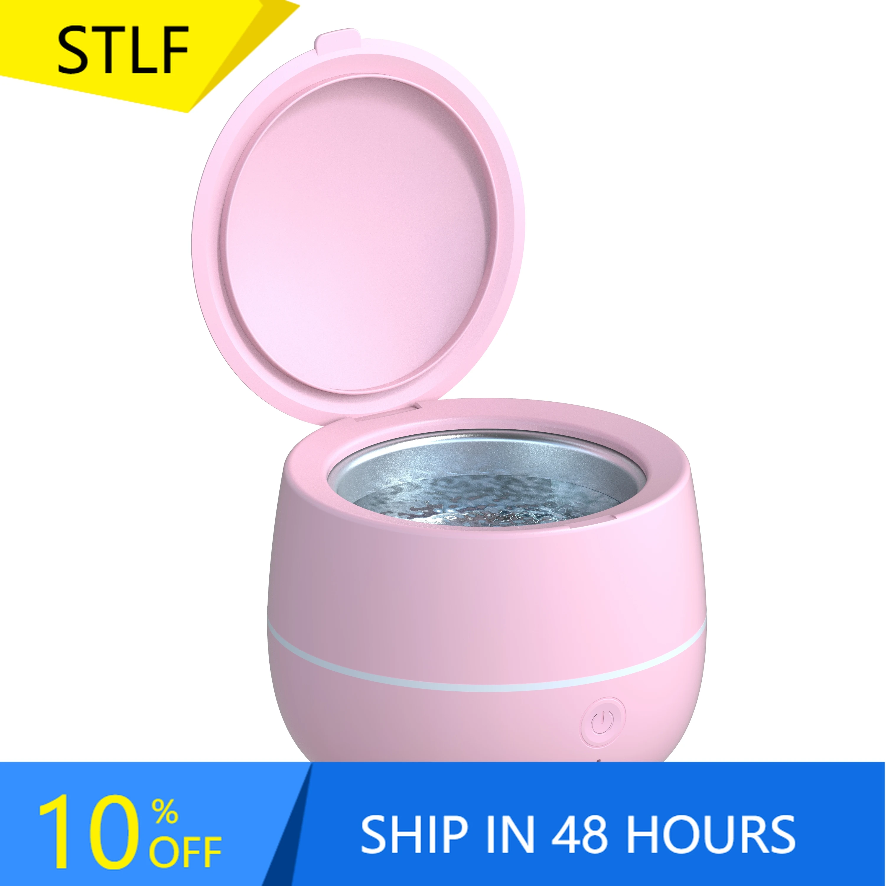 

STLF Mini Portable Teeth Denture Cleaning Machine Ultras Sonic Cleaner Home Aligners Ultrasonic Retainer Cleaner