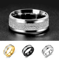 2024 Cool Simple Stainless Steel Ring for men Valentine's Day Wedding Band Jewelry 8MM