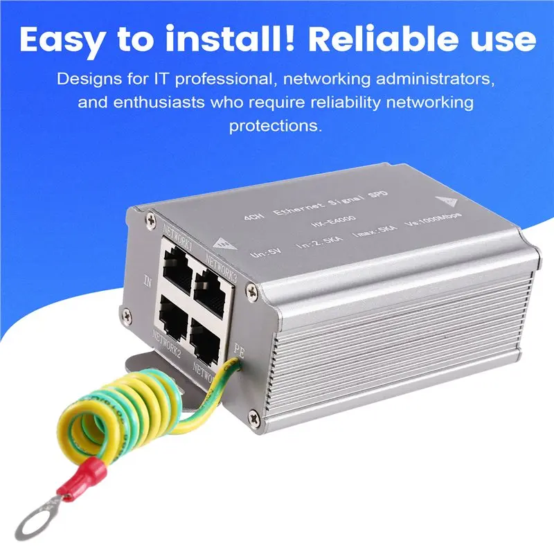 المهنية POE إشارة صواعق البرق كابل الشبكة صواعق الصواعق RJ45 كاميرا الرعد متعدد المنافذ رصد عرام Prot #3