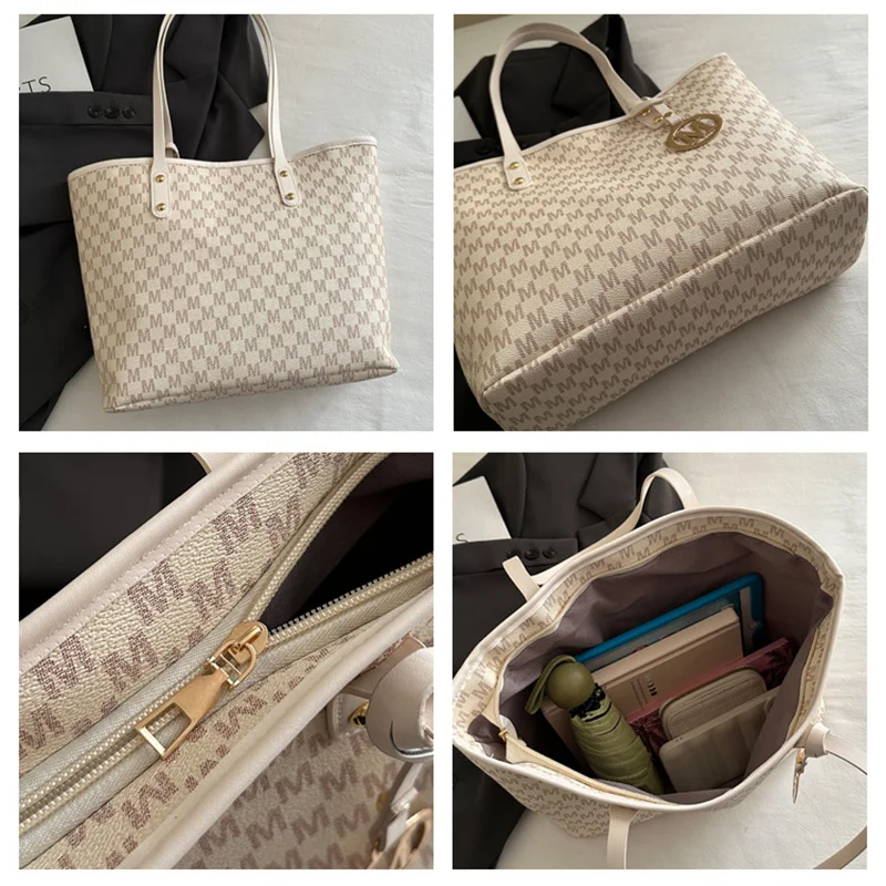 Large Capacity Letter Bag Commuting Tote Bag Women'S Popular Fashion Shoulder Bag Diamond Grid Large Capacity Handbag