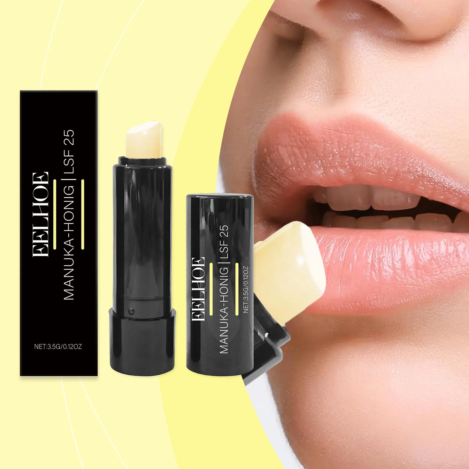 Naturalny roślinny balsam do ust Nawilżająca baza pod szminki Cute Girl Plump Lip Vitamin E Głęboko nawilżający Łagodzi suchość Produkt do pielęgnacji ust