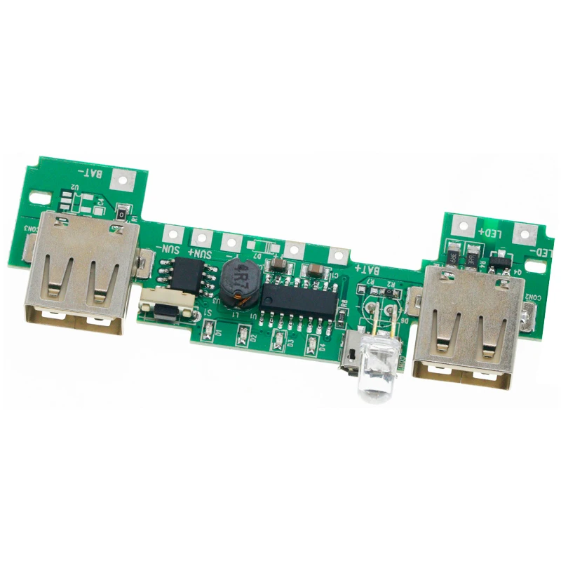 USB 5V 2A Mobile Power Bank Charger Module Lithium Li-ion 18650 Battery Charging Board LED Indicator New Version