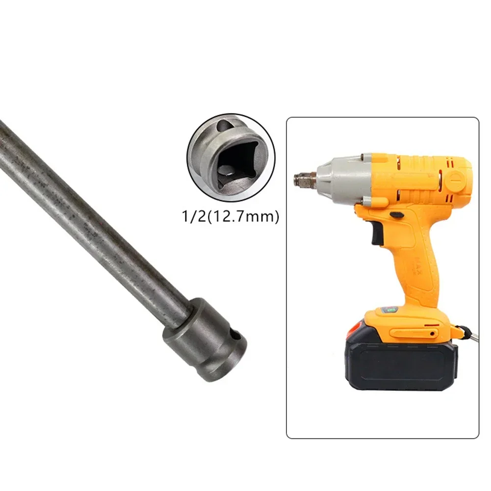 M10 Chuck Deep Hole Drilling Extension Connect Rod Hex Extention Holder 1/2 Wrench Adapter M10 Drill Extention Holder 150-600mm