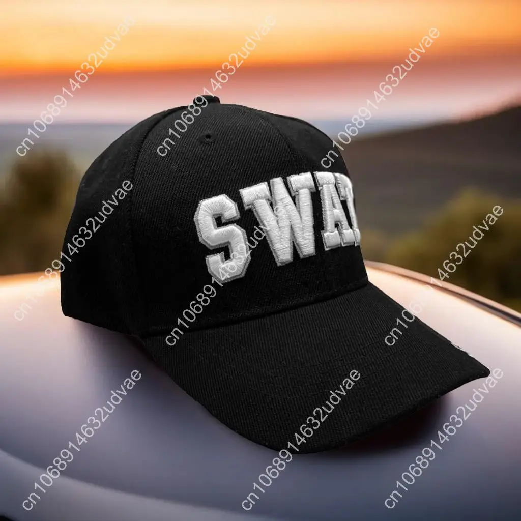 Law Enforcement Baseball Cap & Metal Handcuffs for Costumes, Parties, Events