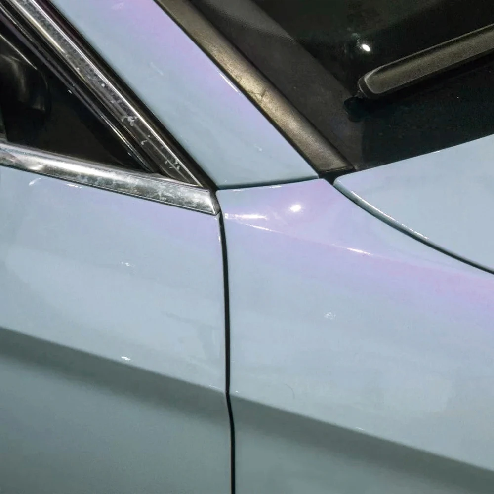 Penutup Film Mobil PET Pembungkus Vinil Tahan Air Stiker Perekat Ungu Berkabut Mutiara Ajaib untuk Aksesori Mobil Kustomisasi Sepeda Motor