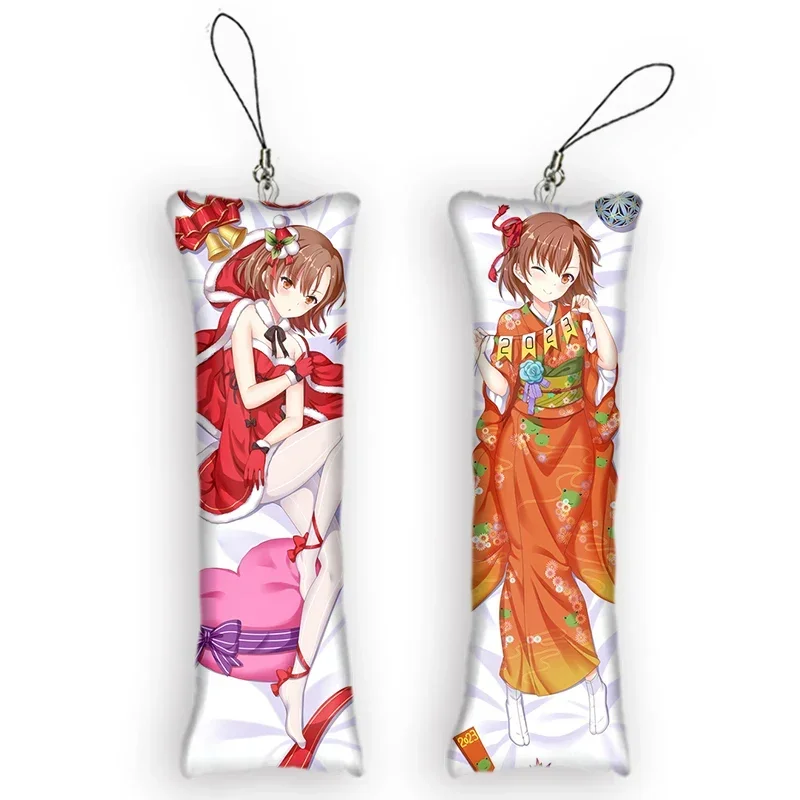 

FashionMini Dakimakura Keychain Anime 2 Side Print Small Pillow Pendant Otaku Cute Xmas Gift