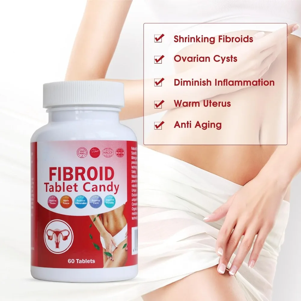 Fibroid Tablet Candy, Naturally Helps in Shrinking Fibroids and Ovarian Cysts, Nutritional Supplements for Ovary & Uterus Clean