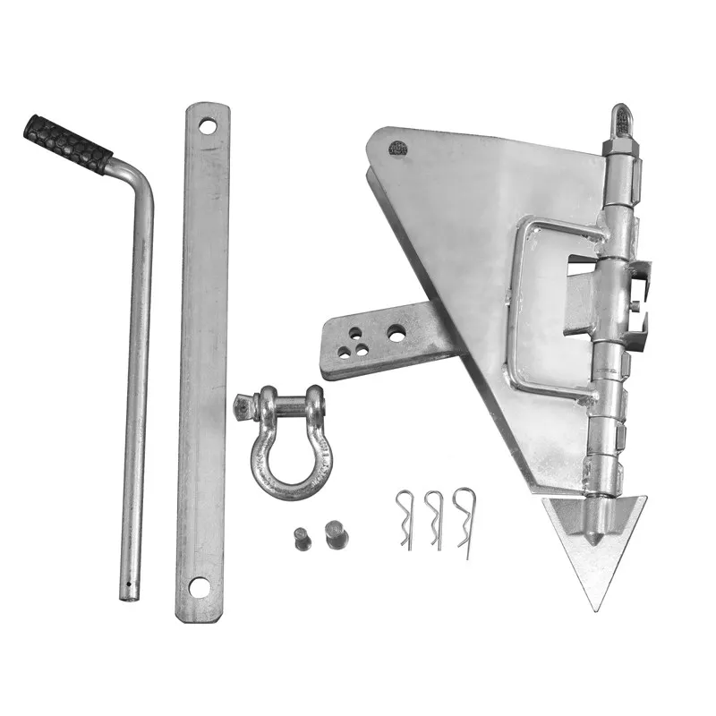 Off-road vehicle winch ground anchor Car-borne folding self-rescue ground anchor Outdoor rescue tool
