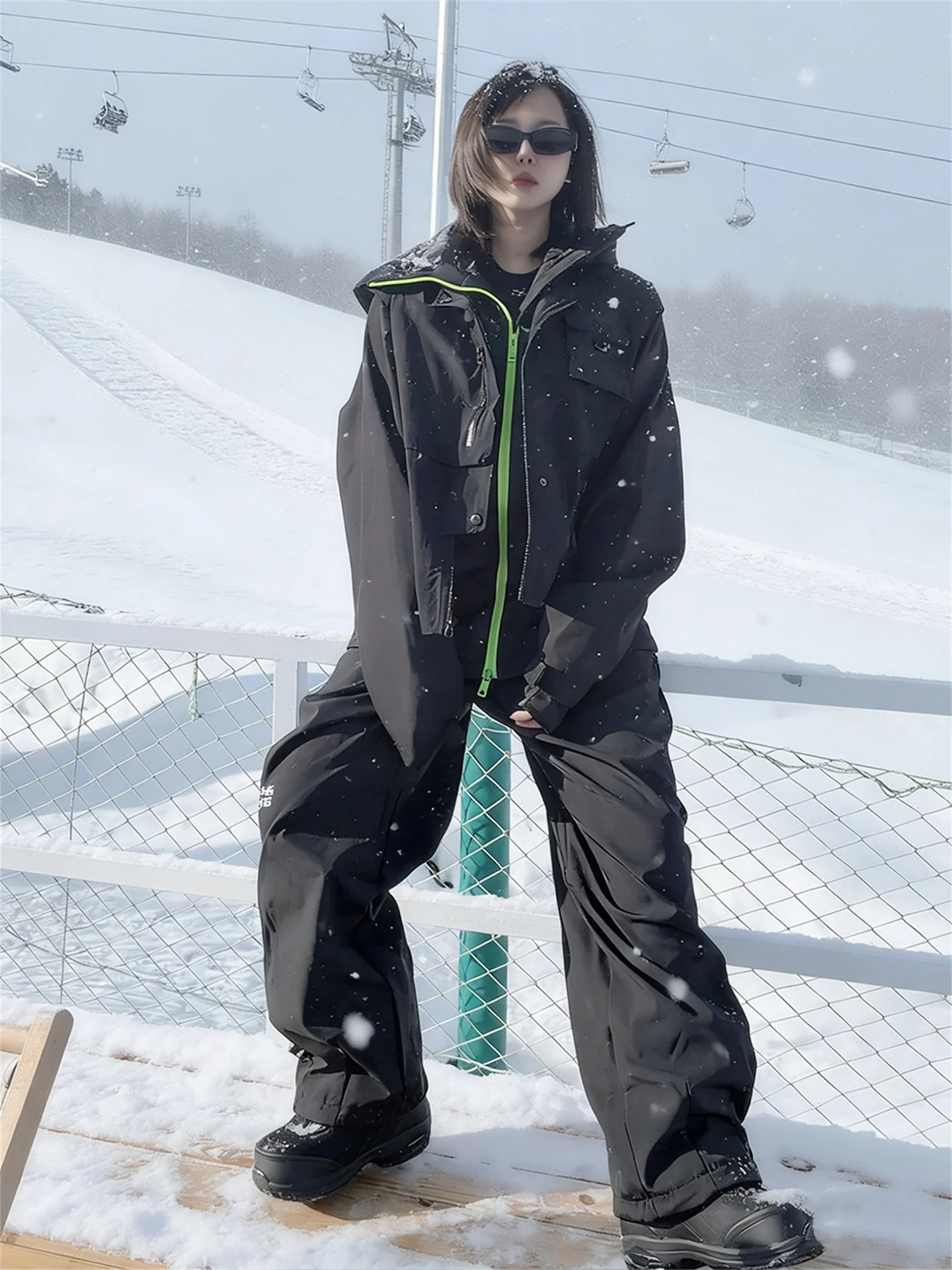 

Комплект для зимних видов спорта на открытом воздухе: профессиональный водонепроницаемый, морозостойкий пуховик и брюки для мужчин, женщин и молодежи