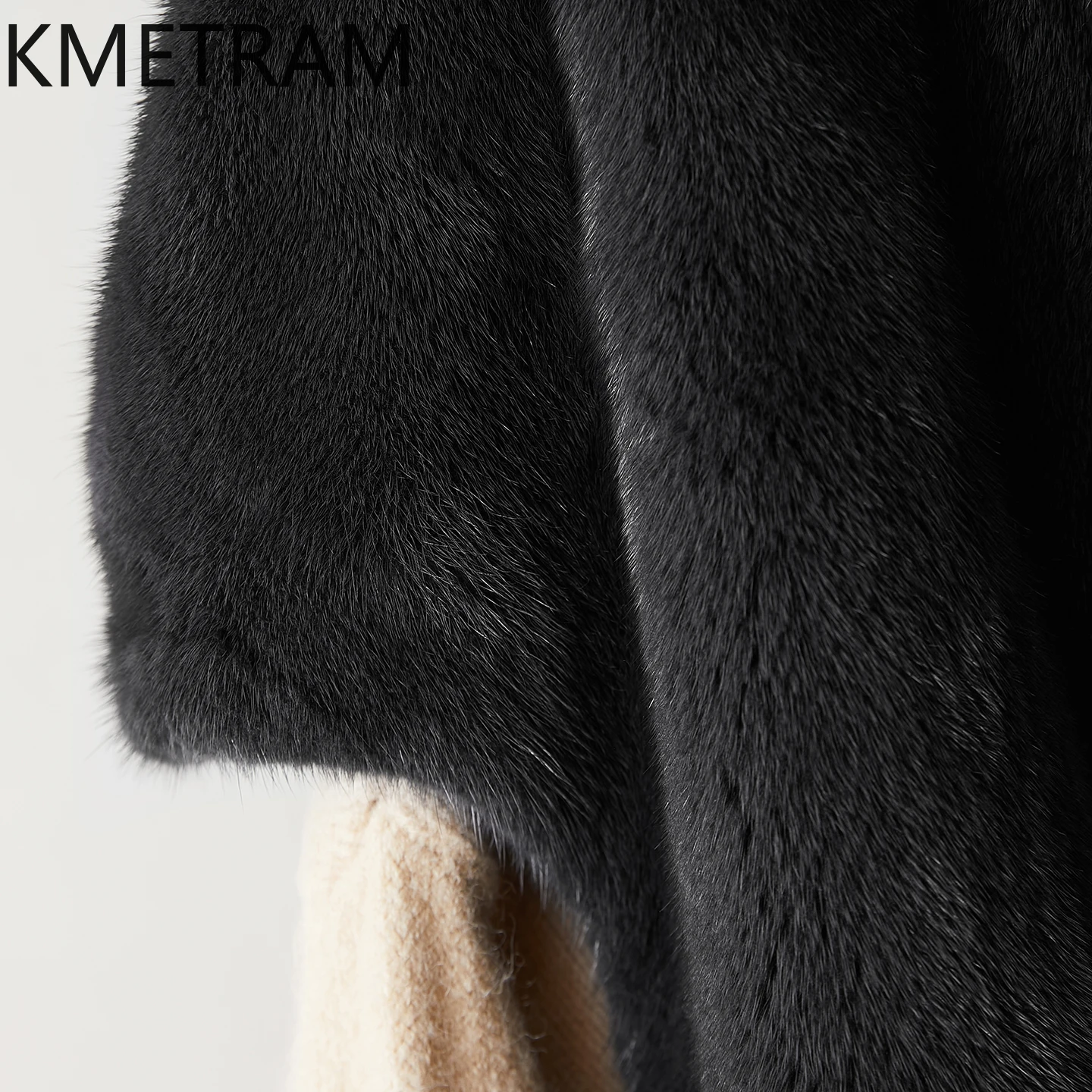 KMETRAM 100% Mink Fur Vest Black Real Fur Coat 2025 Winter Sleeveless Clothes for Woman Short New in Outerwears vestes femmes