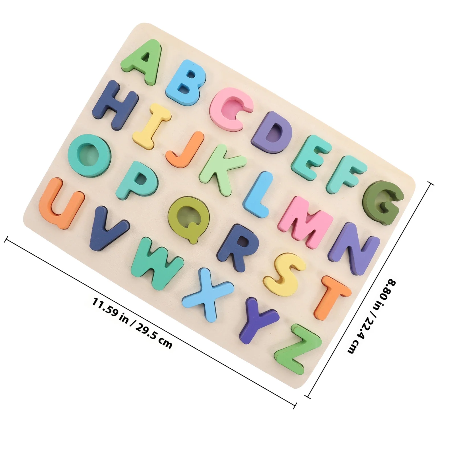 2 set 2 Sets Kids English Alphabet Puzzle Wooden Jigsaw Educational For Toddlers Matching Game Children Wood Puzzle Brain Teaser