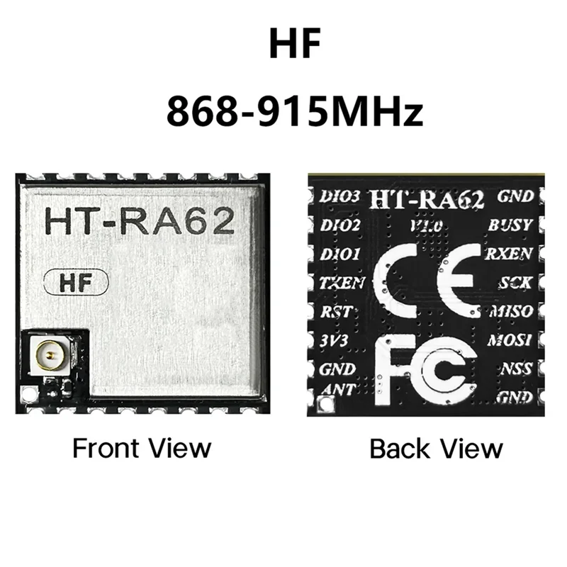 Módulo eficiente da série 5 peças HT-RA62 lora 5 peças HT-RA62 868-915mhz módulo lora suporte para desenvolvimento secundário