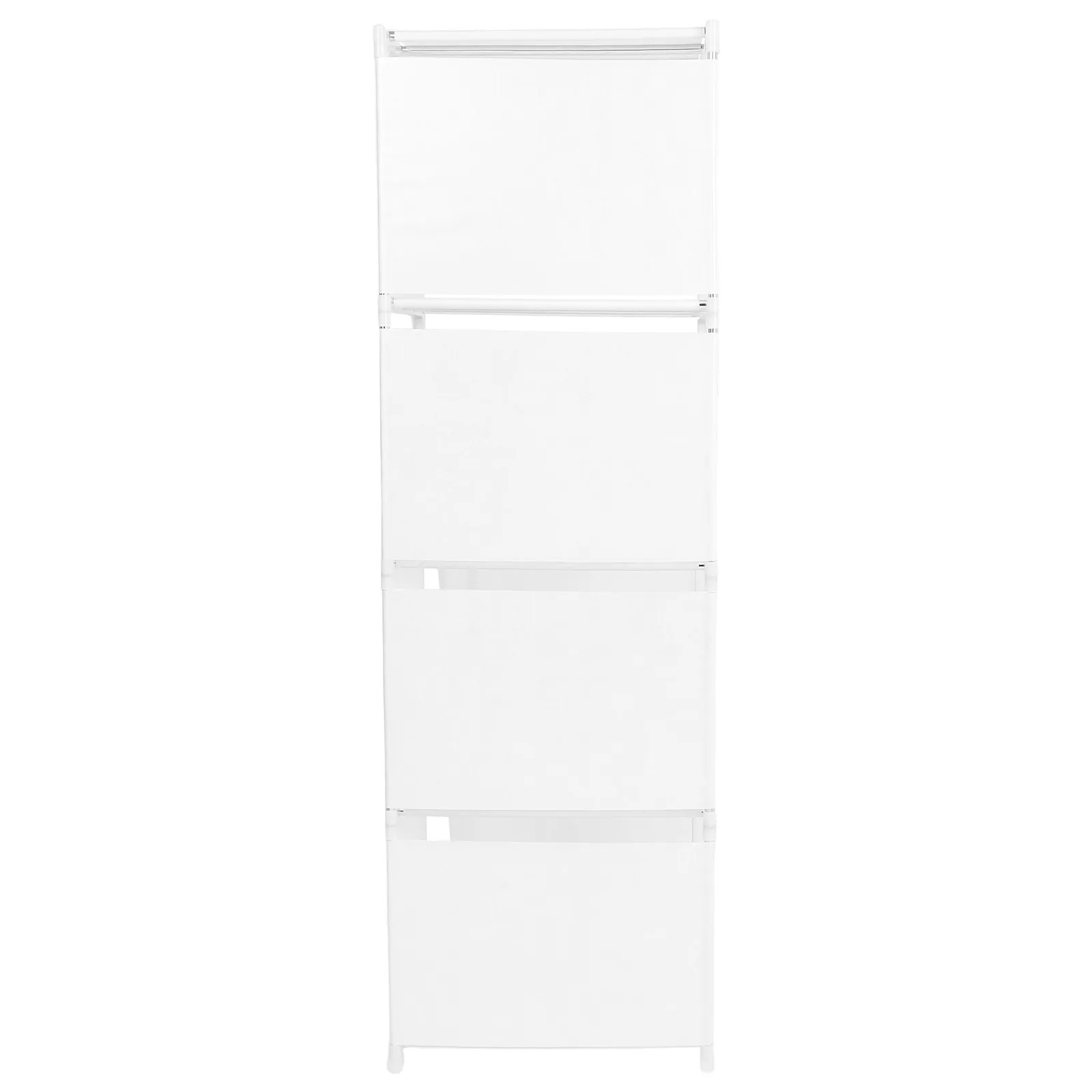 White Simple Freestanding Wardrobe Closet Multi Layer Storage Cabinet Small Closet Organizer Clothes Books Small Cabinet