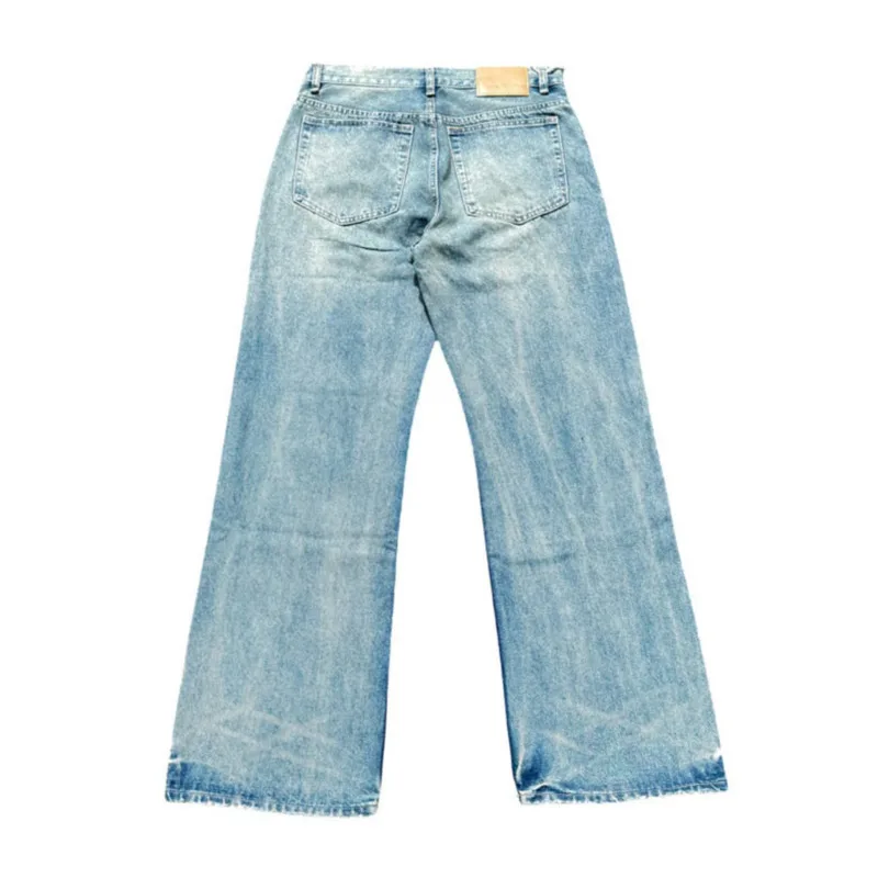 HKSH Spring Autumn New Men Tide Dark Punk Classic Loose Straight Wide-Leg Denim Pants American Retro Women Fashion Jeans HK25433