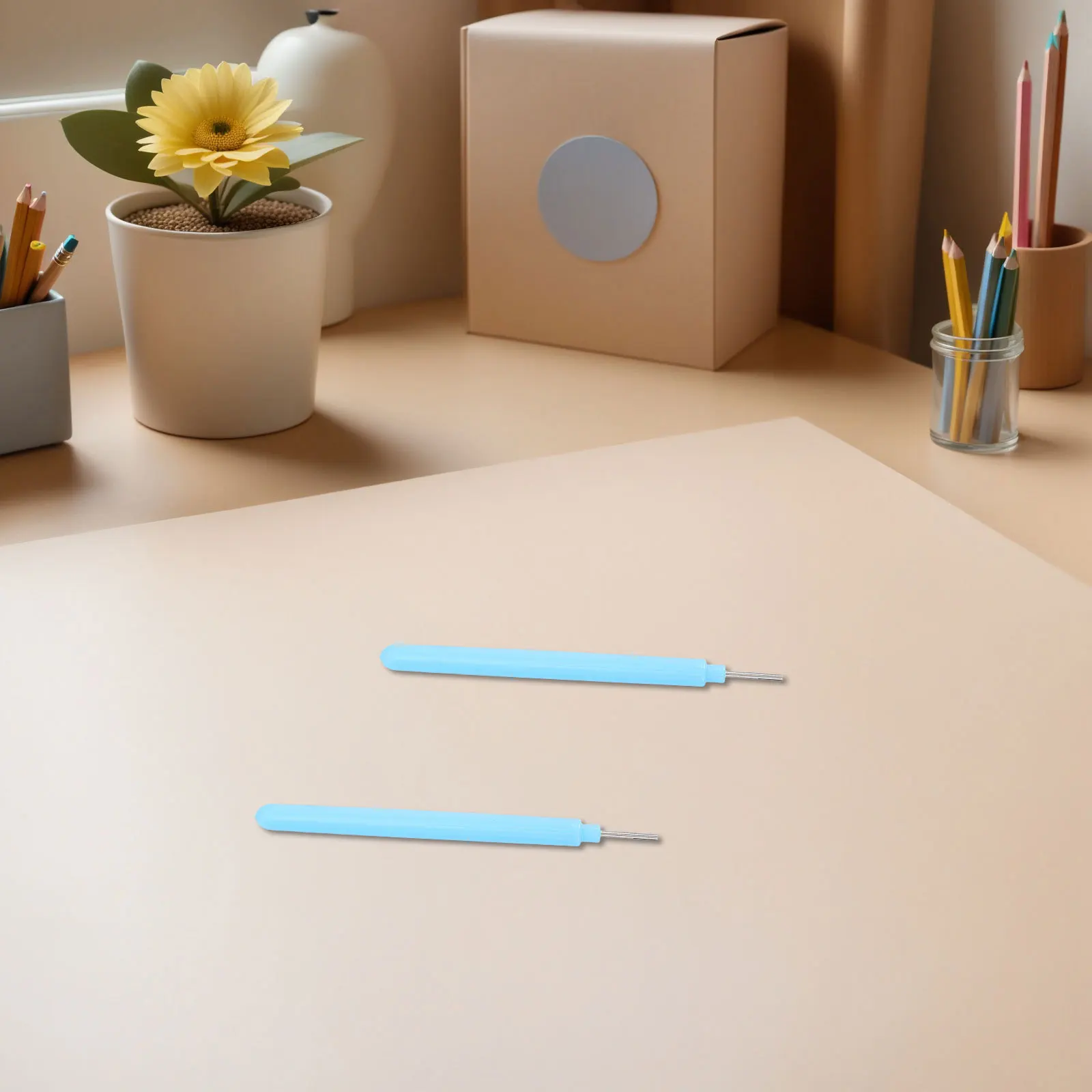 

16Pcs Paper Quilling Tools Set Vibrant Colors Slotted Quilling Pen for Precise Paper Curling DIY Craft Projects Blue Light Blue