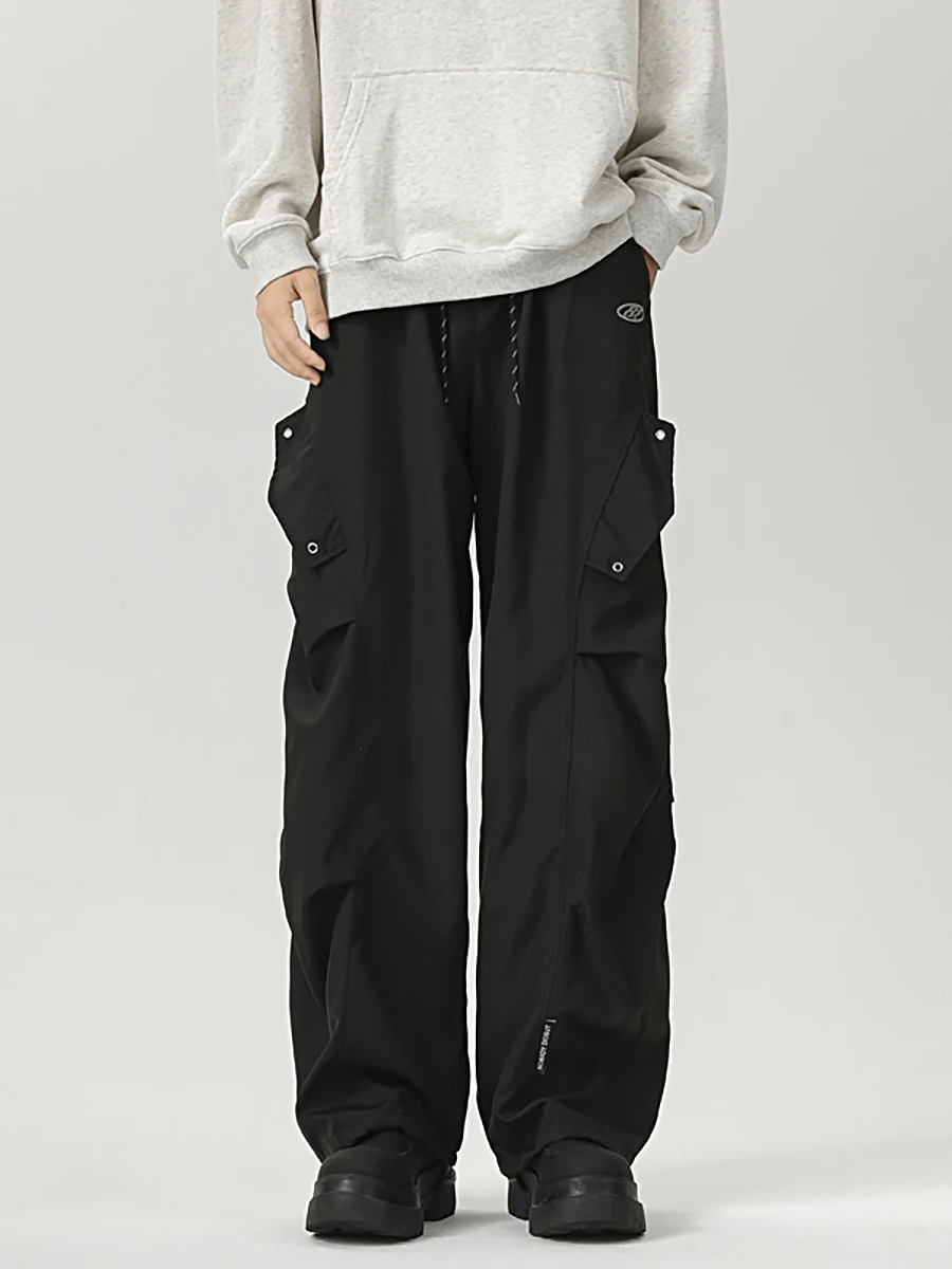 

Мужские брюки Boyue в американском ретро-стиле, прямые, удлиненные, повседневные, для активного отдыха, водонепроницаемые, в стиле хип-хоп, универсальные