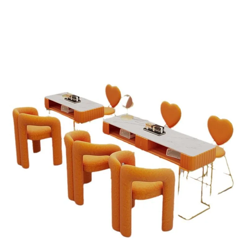 Now Featuring Simple Single and Double Person Nail Salon Tables Manicure Table Light Luxury Nail Salon Table and Chair Set Set