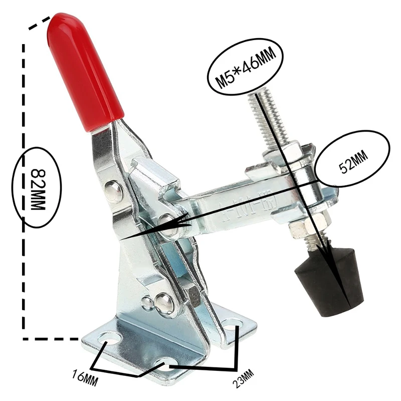 101A Toggle Clamps 1pc 50kg Anti-slip Equipment Horizontal Replacement Stainless steel U-shaped Vertical Portable