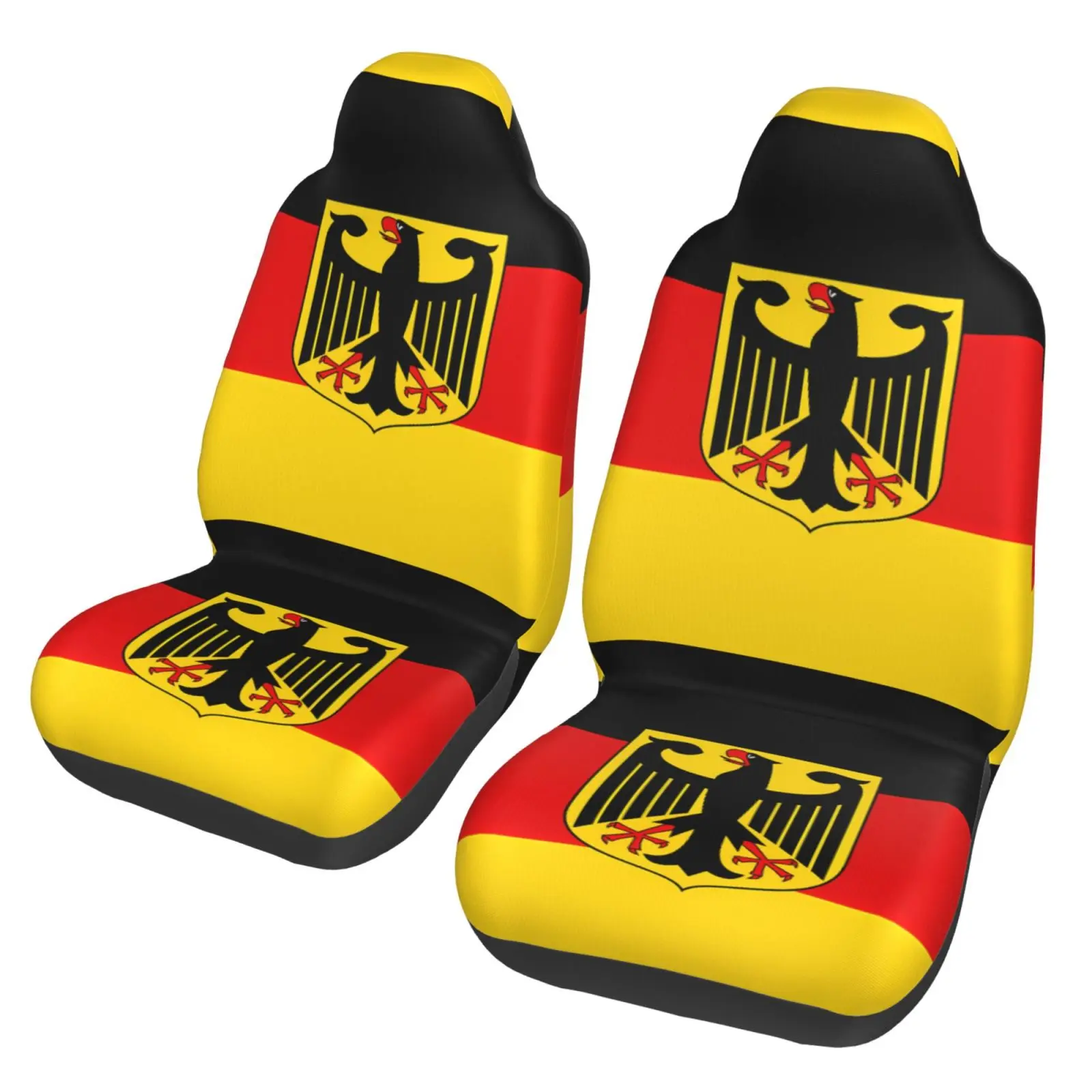 German Printed Patriotic-themed Car Seat Cover Set of 2 Pieces - Suitable for All Seasons of The Car Accessories
