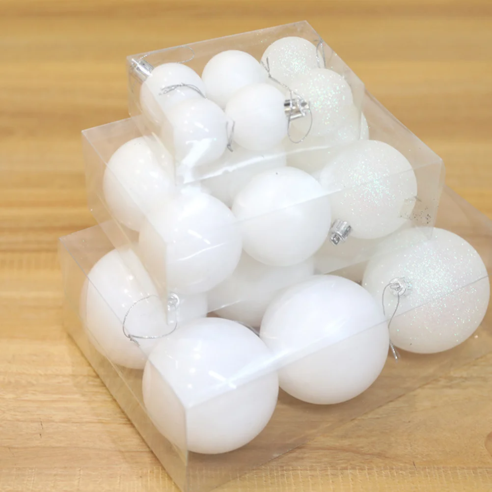

6Pcs Christmas Tree Hanging Balls Plastic Decoration Safe Lightweight Xmas Party Decorative Balls for Indoor Outdoor Use