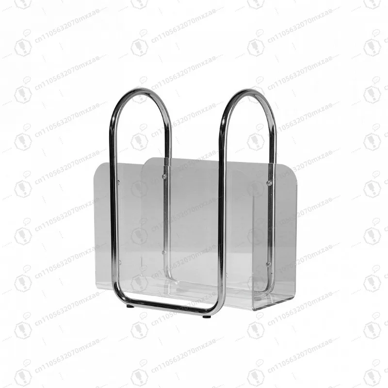 

Simple Italian acrylic portable bookshelf magazine book storage decoration light luxury model room study living room ornament