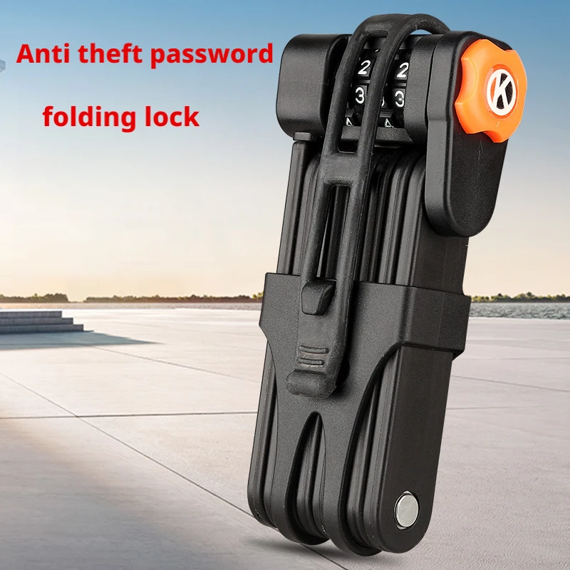 

Bicycle Lock Anti-theft Password Folding Lock Mountain Bike Bicycle Accessories Electric Vehicle Fixed Password Folding Lock