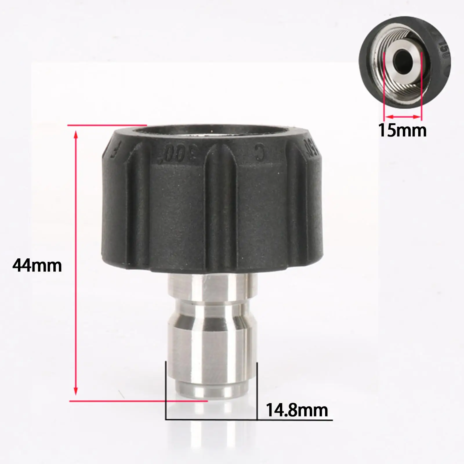 2 Pieces Pressure Washer Adapter (M22-14/15mm) M22 to 3/8'' Quick Connect