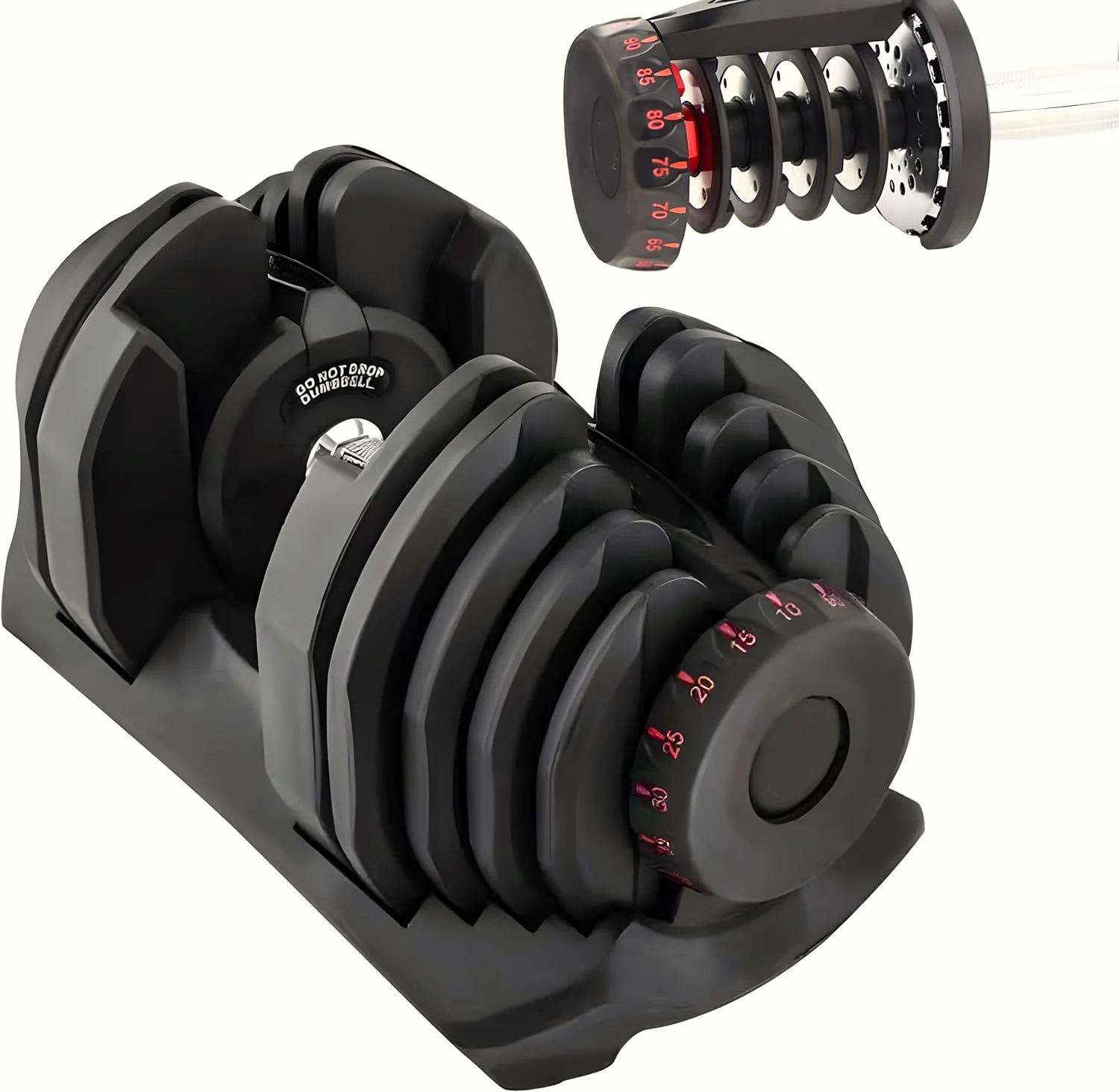 Mancuernas ajustables 24/40 kg gimnasio en casa mancuernas de mano ajustables ejercicio Fitness juego de pesas libres