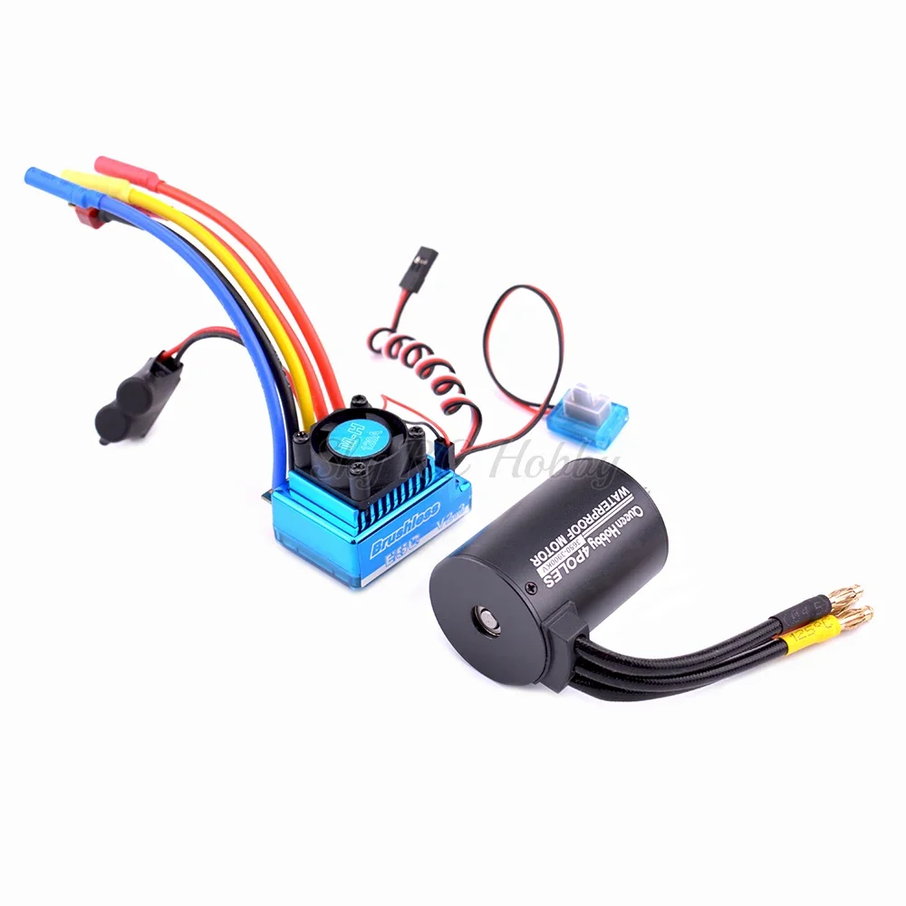 Brushless ESC controlador de velocidade elétrico, à prova de poeira, 3650, 3900kv, 4300kv, motor sem escova para carro RC 1:10, 45A, 60A, 80A, 120A