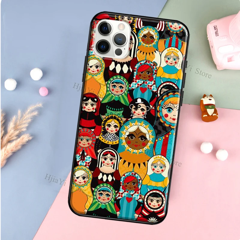 Russian Dolls Matryoshka Case For iPhone 13 12 Pro Max 12 Mini X XR XS Max 11 Pro Max 7 8 Plus SE 2020 Phone Cover