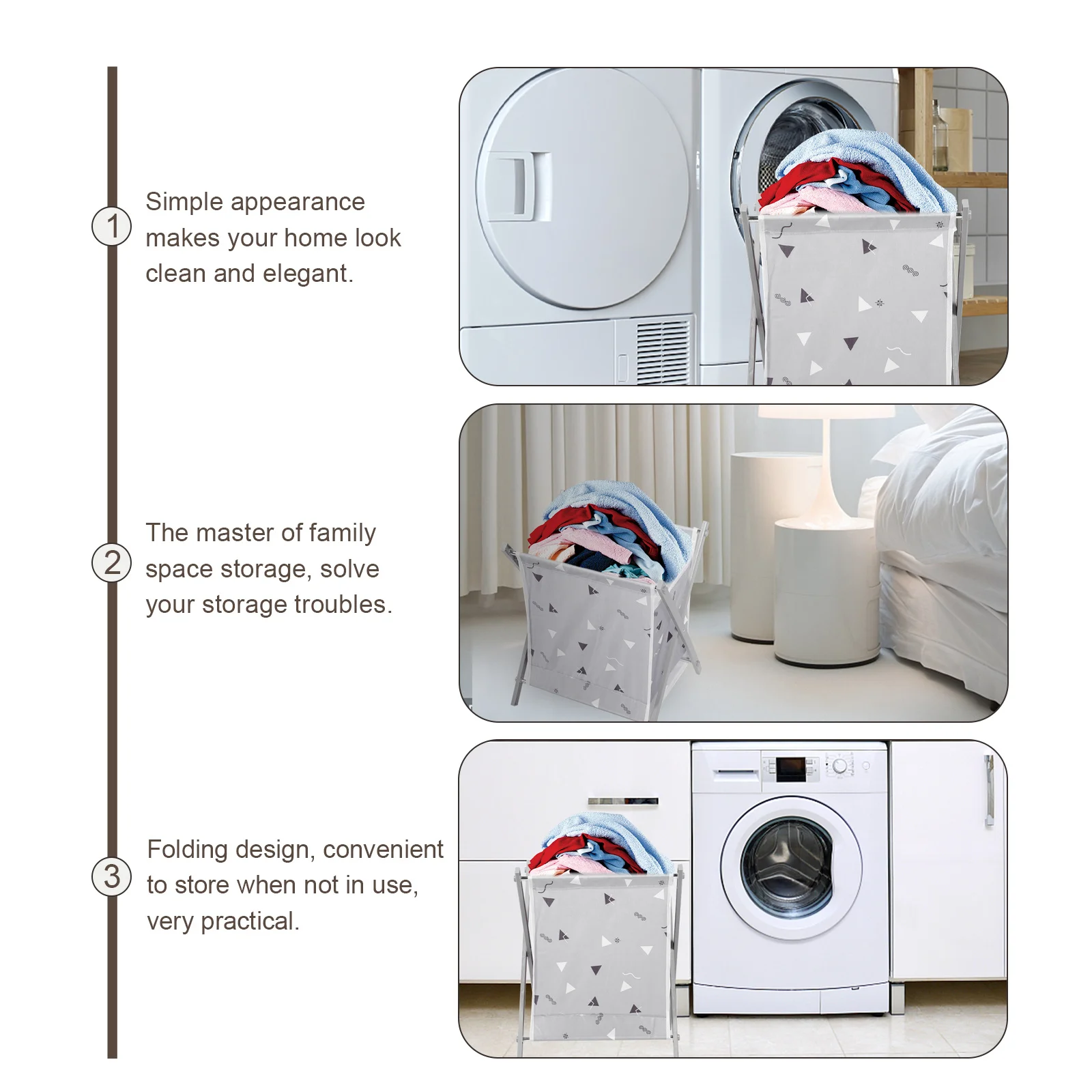 

1pc Large Dirty Clothes Basket Foldable Storage Organizer For Bedroom Laundry Sundries Holder Environmentally Friendly