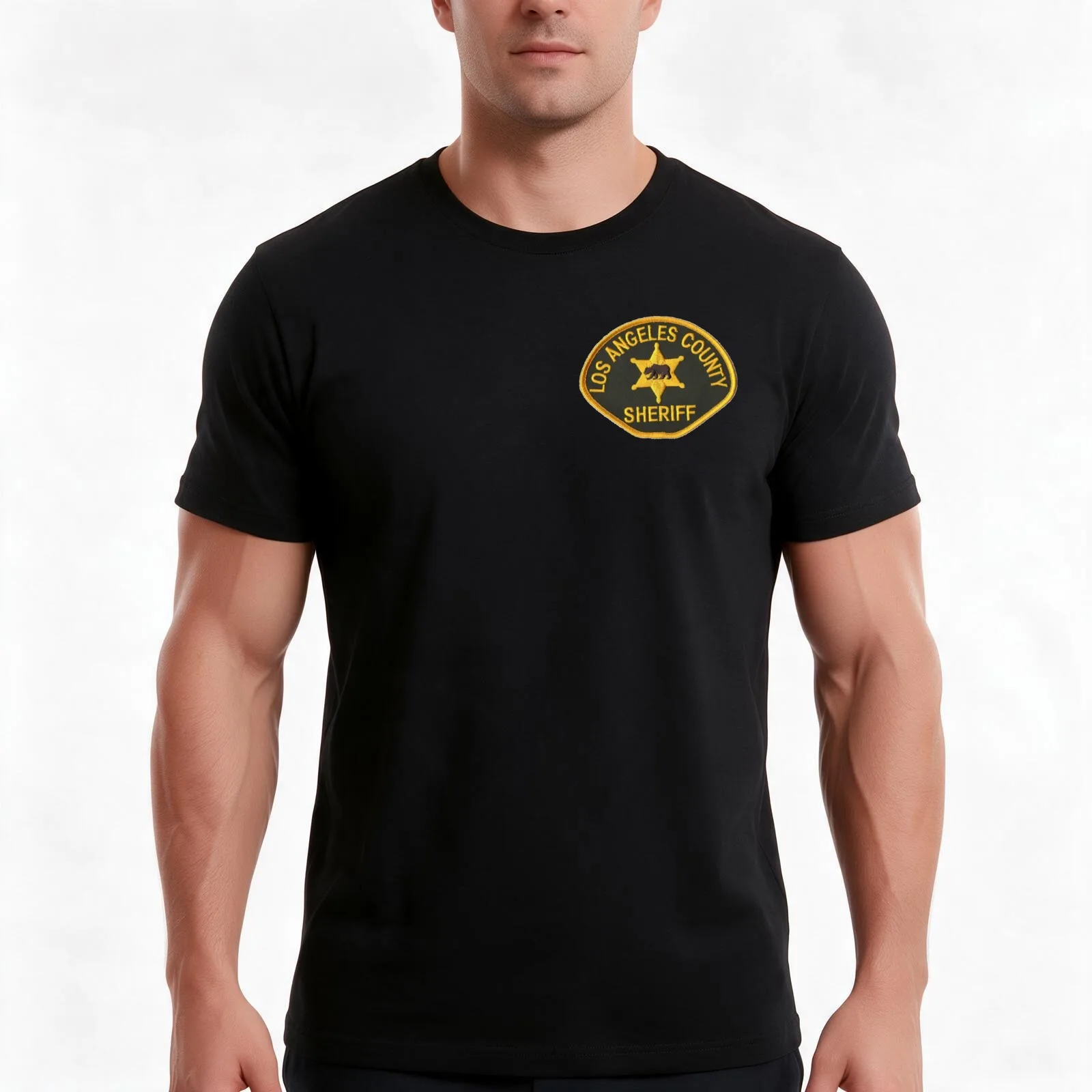 Los Angeles County Sheriff T-Shirt Summer Casual Cotton Tee Oversized Streetwear Tops Vintage Graphic Print Unisex Men Women