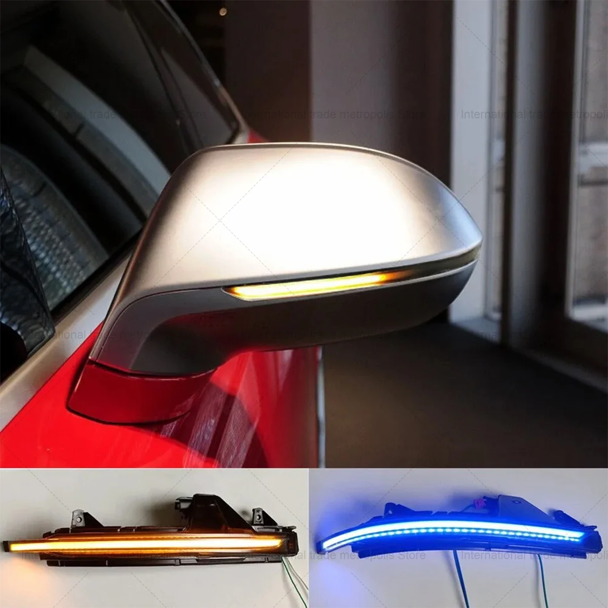 

Dynamic LED Sequential Turn Signal Blinker for Audi A7/S7/RS7 2011-2017 Side Mirror Indicator Light