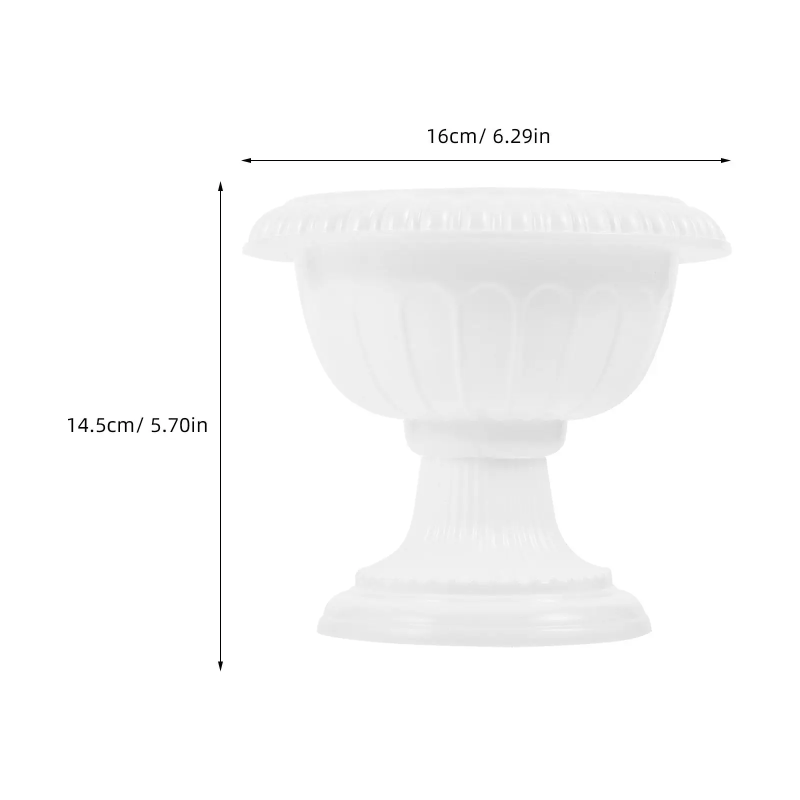 4Pcs Roman Flowerpot European Style Planter High Quality Plastic Flower Pots for Wedding Ceremony Garden Decor Multi-Purpose