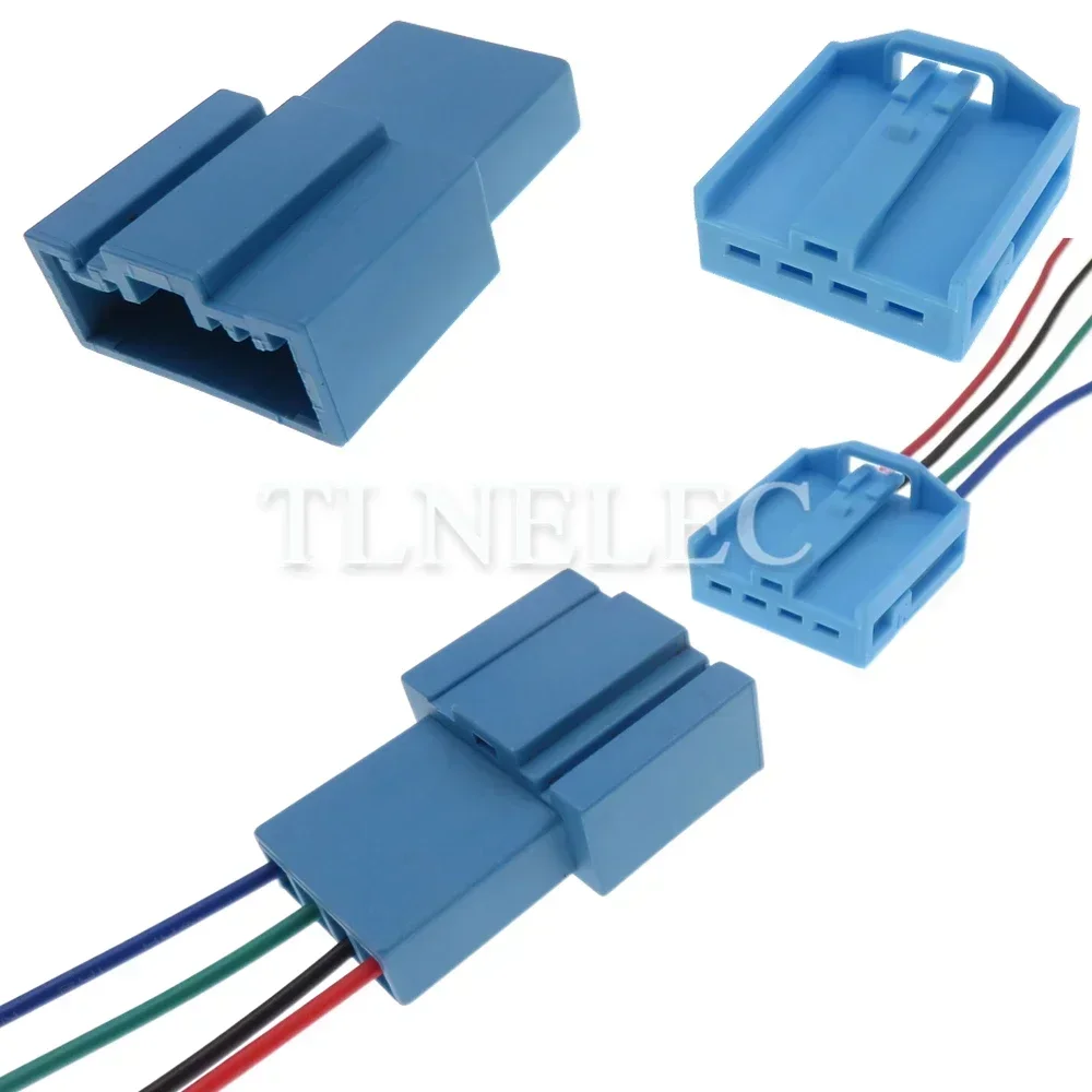 4 Pin Way Auto WOOFER Unsealed Connector Car Male Female Wiring Harness Sockets With Wires 1719093-3 B