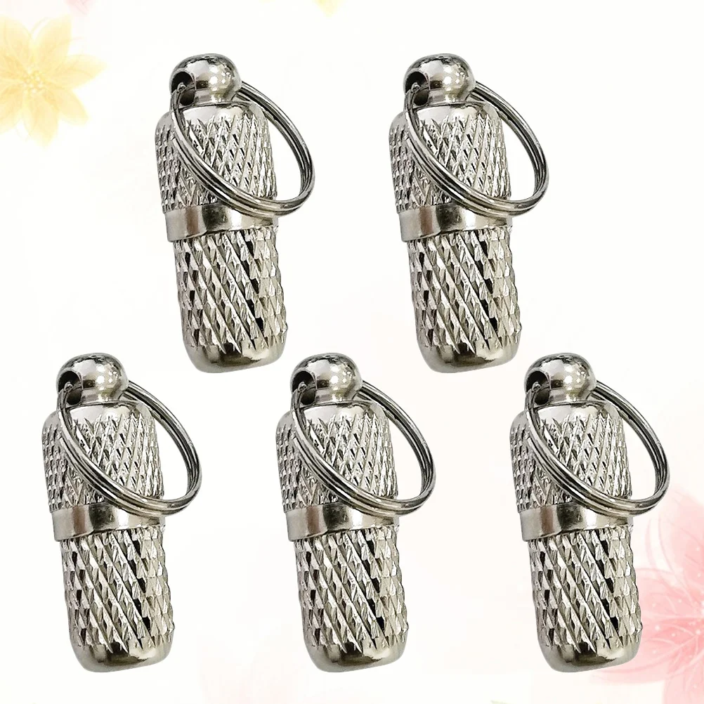 

10Pcs Pet Id Tube Address Storage Bottle Collar Pendant Durable Portable Silver Collar Hanging Pendant Identity Plate