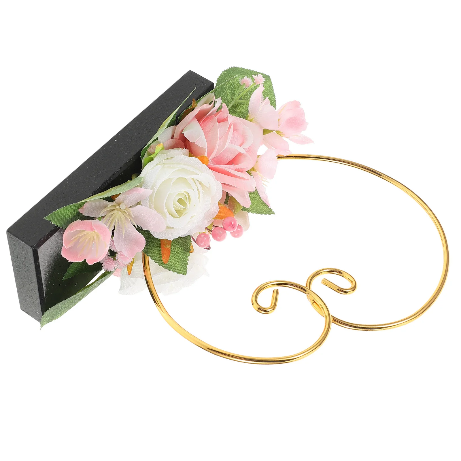 

Heart-Shaped Jewelry Display Hanger Simulation Roses Wedding Ring Display Organizer Engagement Party Table Centerpiece Jewelry