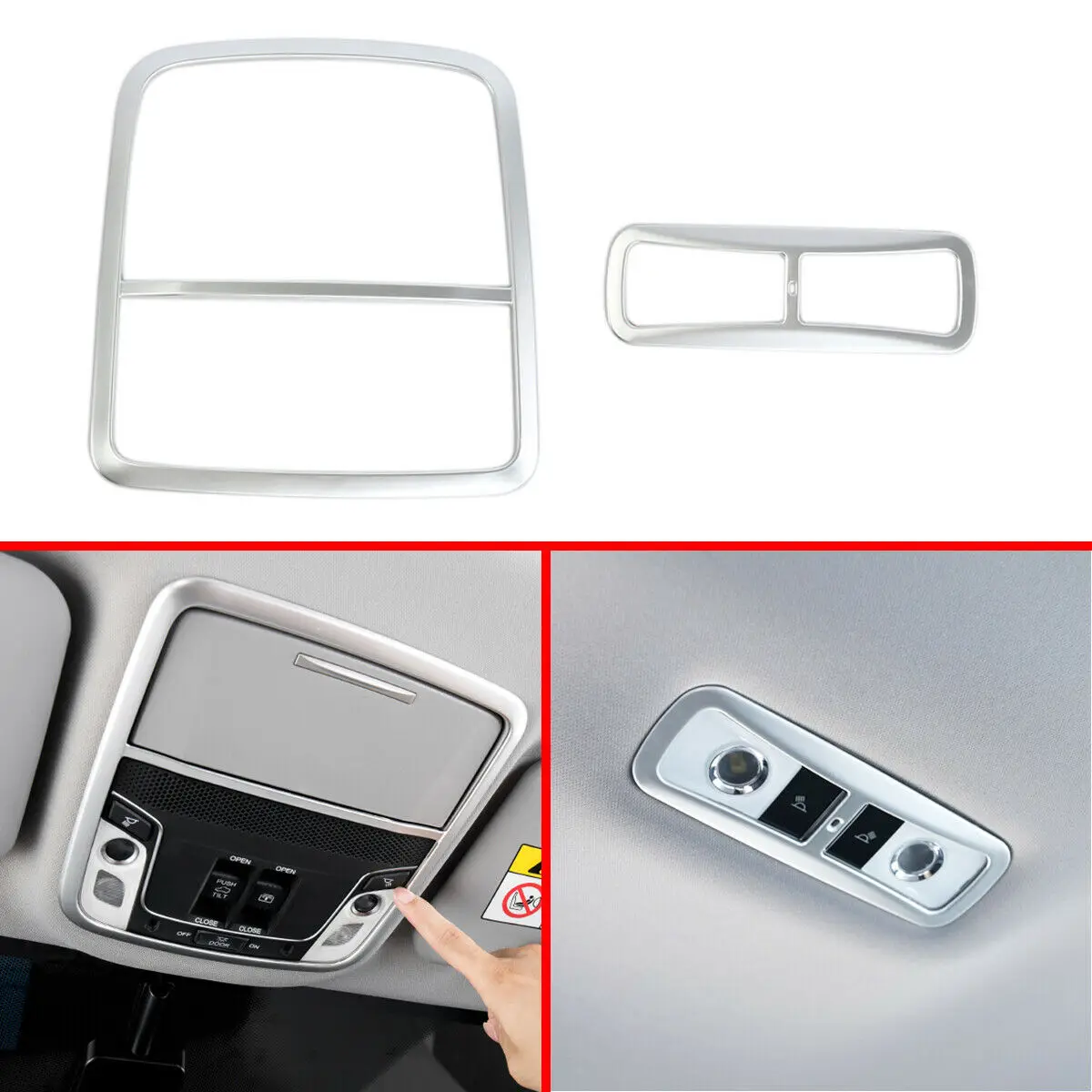 Accessories For Honda CRV CR-V 5th 2017 2018 2019 2020 2021 Chrome Car Reading Light Lamp Cover Frame Trim