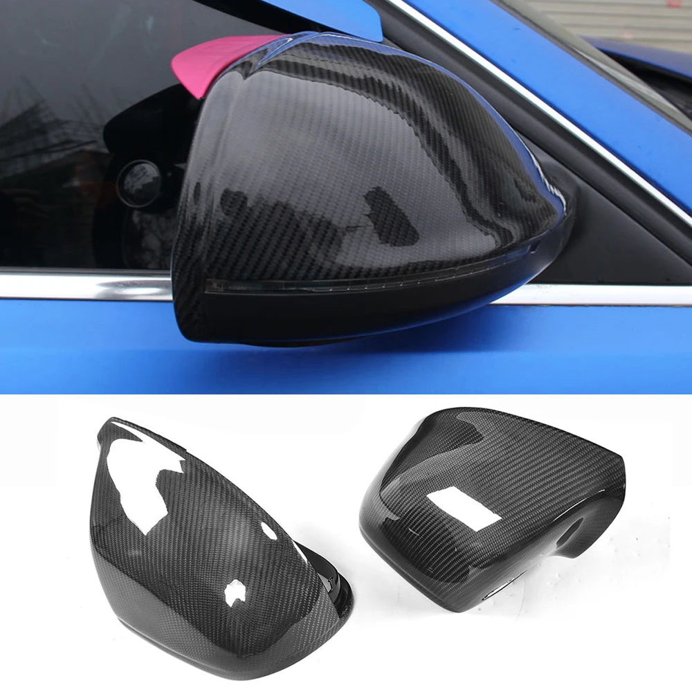 Replace Carbon Fiber Rearview Mirror Covers Caps For Audi Q5 SQ5 Q7 S Line SUV 4 Door 09-17 Q7 09-15 Back Side Mirror Cover Caps