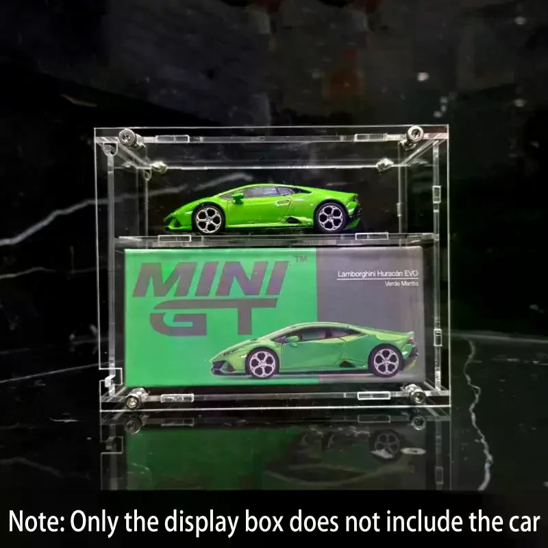 

1 шт. 1/64 модель автомобиля, акриловая витрина, подходит для мини-размера MiniGT Tomica, собранная пылезащитная коробка, шкаф, игрушечный транспорт