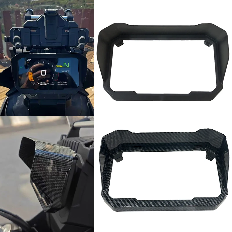 Para cfmoto 450mt 450 mt 450mt 2024 2025 motocicleta carbono viseira de sol capa instrumento tela pára-sol guarda proteção painel