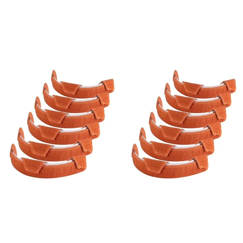 

BNVN-Hard Hat Sweatband- Cotton Washable Hard Hat Self Adhesive Sweat Band Liner Reusable Hard Hat Helmet Sweat Pads 12PCS