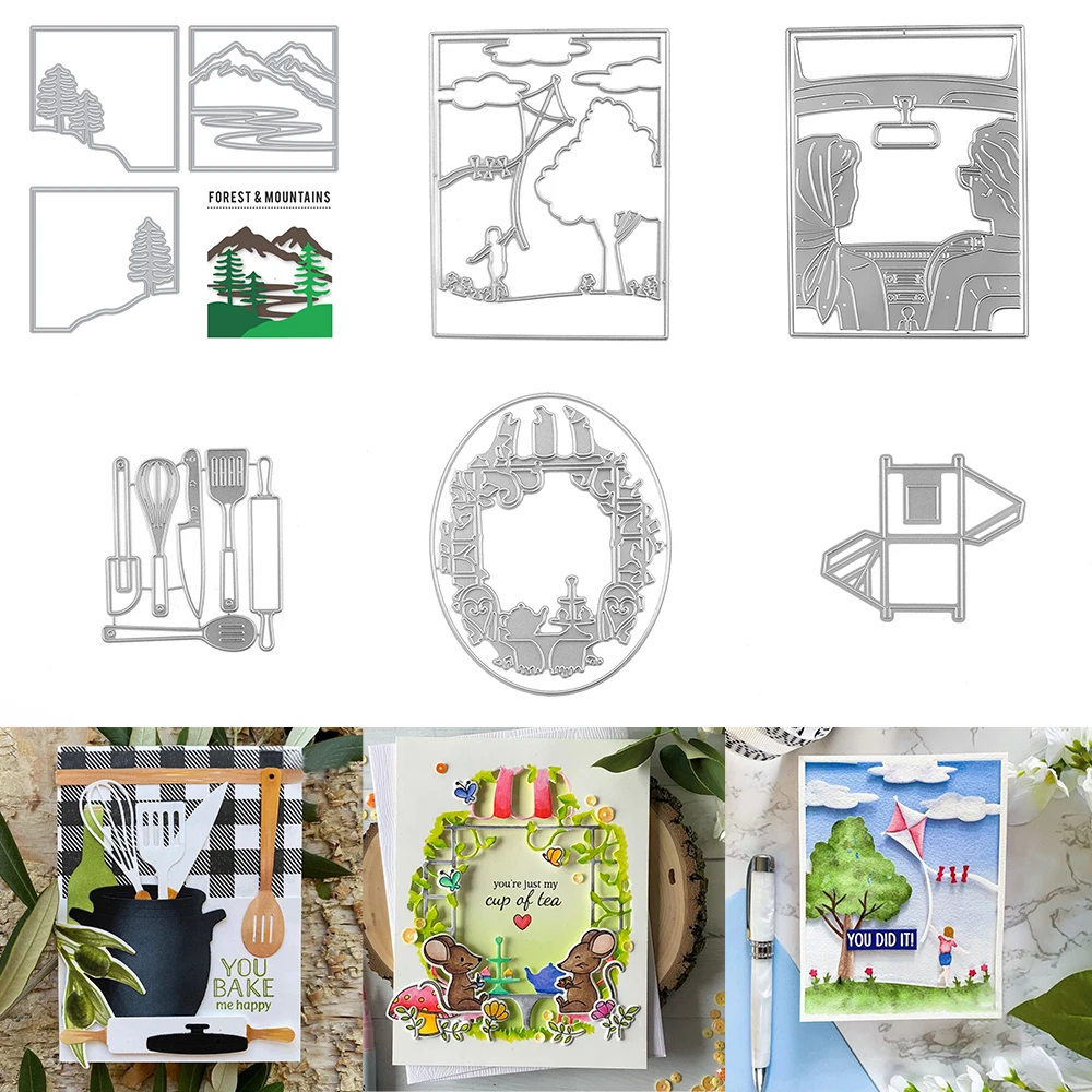 Mädchen mit Drachen das Straßen fenster Metalls chneid werkzeuge, Prägung gestanzt für DIY-Karte machen Scrap booking Fotoalbum Handwerk Suppli