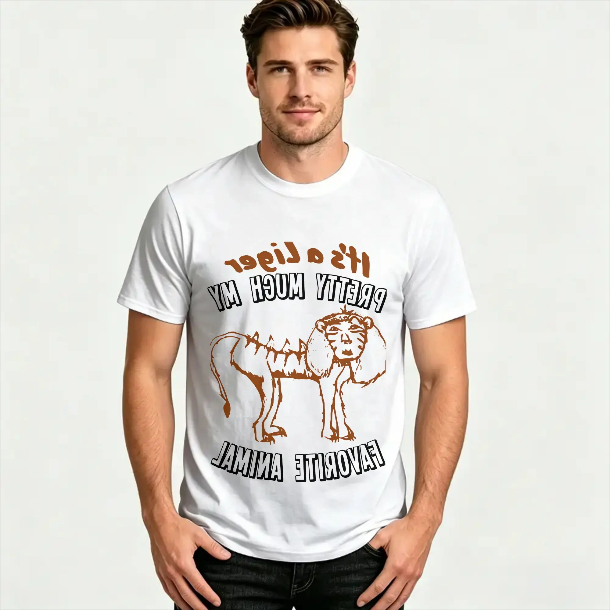 Napoleon Dynamite Animal  T Shirt Men Women Cotton Awesome T-Shirts Round Neck  Tees Short Sleeve Clothing Printed