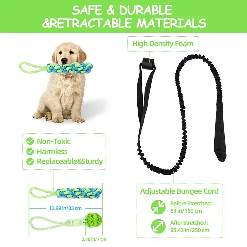 Dog Ball Toy with Rope Interactive Leaking Balls for Small Large Dogs Bite Resistant Chew Toys Puppy Training Pet Accessories