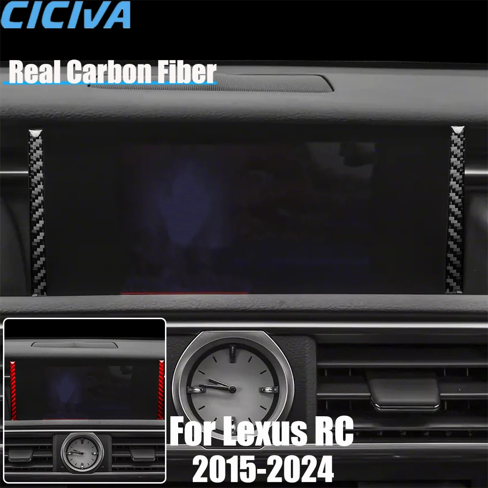 Echte Carbonfaser-Autozubehör-Zierleisten, weiche Aufkleber für Lexus RC300 RC350 RC200T 2015 16 17 18 19 20-2024