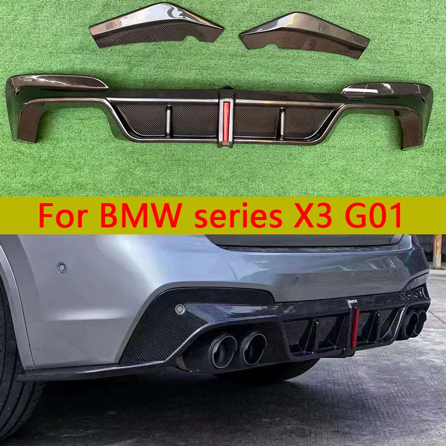 

For BMW X3 G01 2019+ Carbon Fiber Diffuser Back lip Car Rear Bumper Diffuser Rear Splitters Spoiler Car Accessories body ki