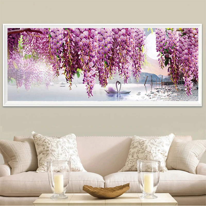 

Swan Lake 5D Diamond Painting DIY Full Diamond Embroidery Restaurant Office Home Decor Diamond Cross Stitch Kits