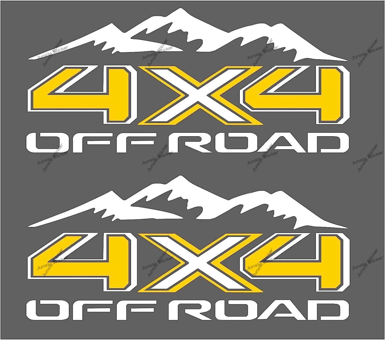 2er-Set 4x4 Totenkopf-Truck-Aufkleber: Feuer-Totenkopf-Camo-Hai Fx4 4x4 Wraps Offroad mit Berg für LKW – verschiedene Stile, Aufkleber für Camper – Detail 14